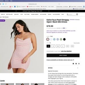 NWT pink beaded Windsor dress size small. Homecoming dress